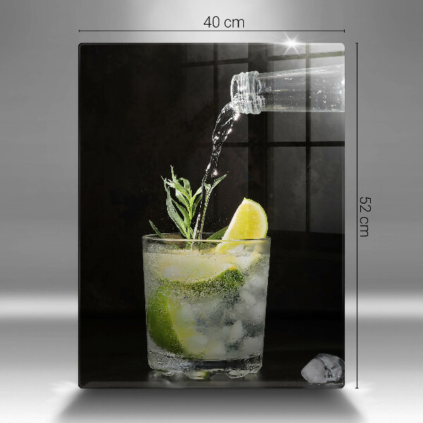 Tagliere in vetro temperato Un bicchiere d'acqua