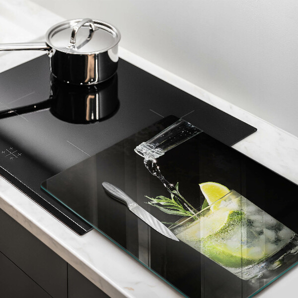 Tagliere in vetro temperato Un bicchiere d'acqua