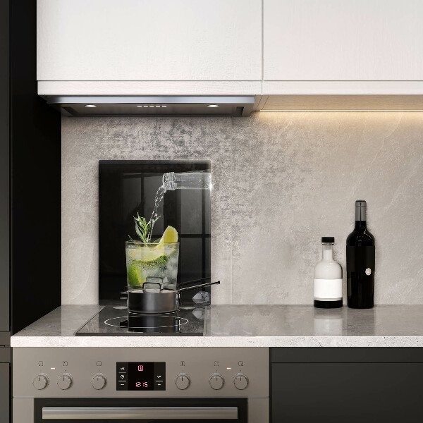 Tagliere in vetro temperato Un bicchiere d'acqua