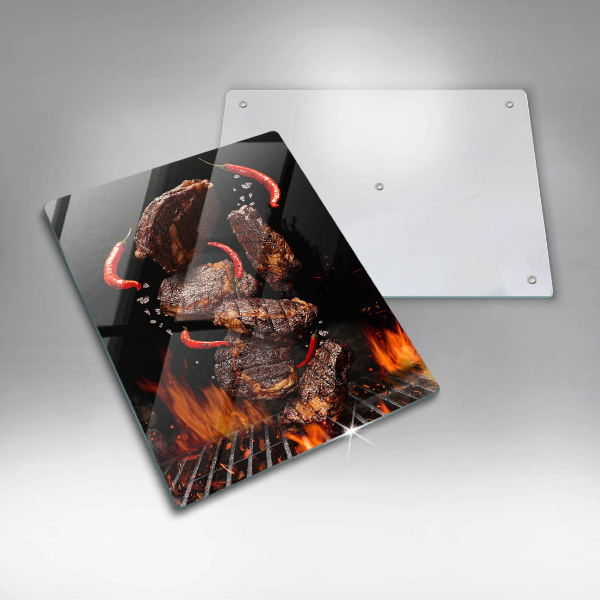 Tagliere in vetro temperato Carne alla griglia