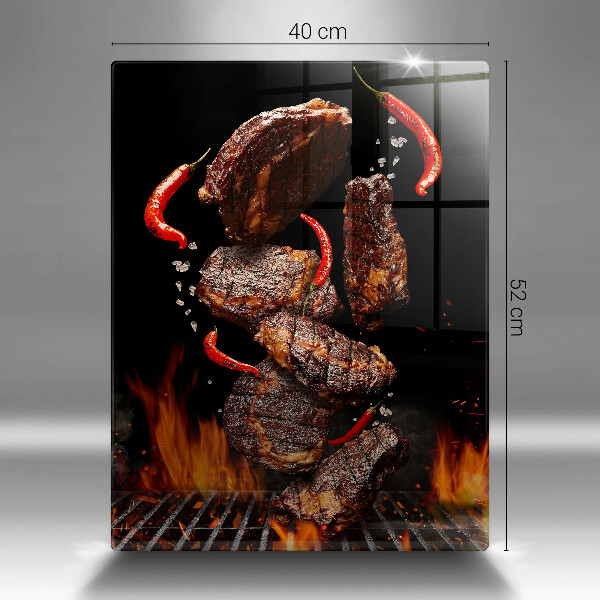 Tagliere in vetro temperato Carne alla griglia