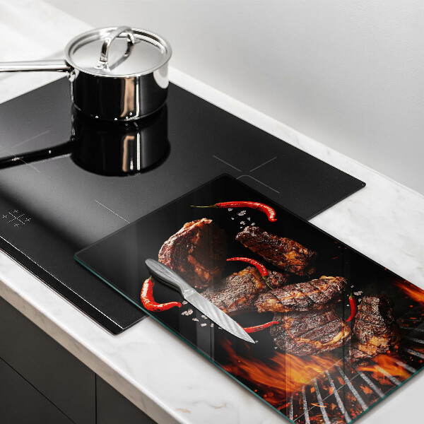 Tagliere in vetro temperato Carne alla griglia
