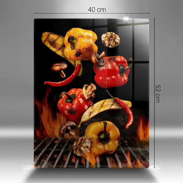 Tagliere in vetro temperato Verdure alla griglia