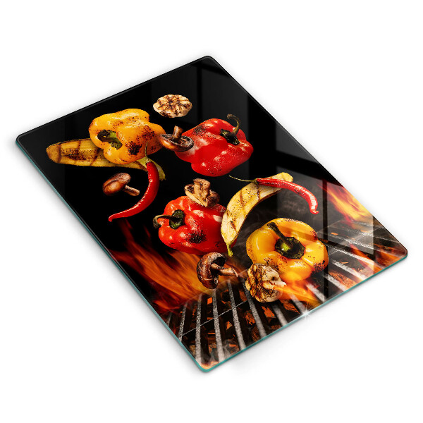 Tagliere in vetro temperato Verdure alla griglia