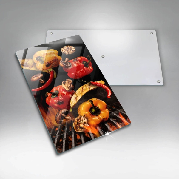 Tagliere in vetro temperato Verdure alla griglia