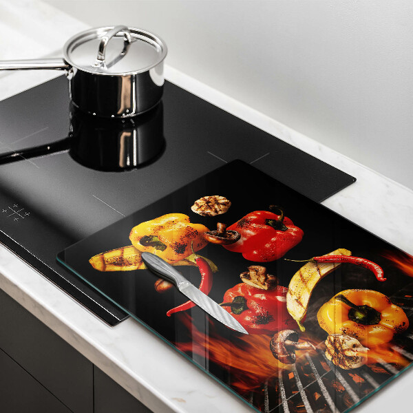 Tagliere in vetro temperato Verdure alla griglia