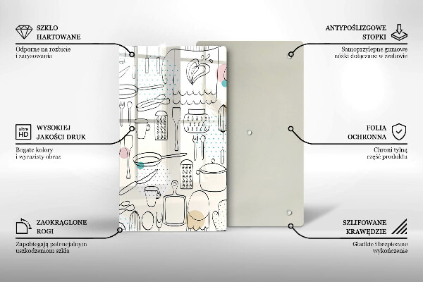 Tagliere in vetro temperato Accessori per la cucina