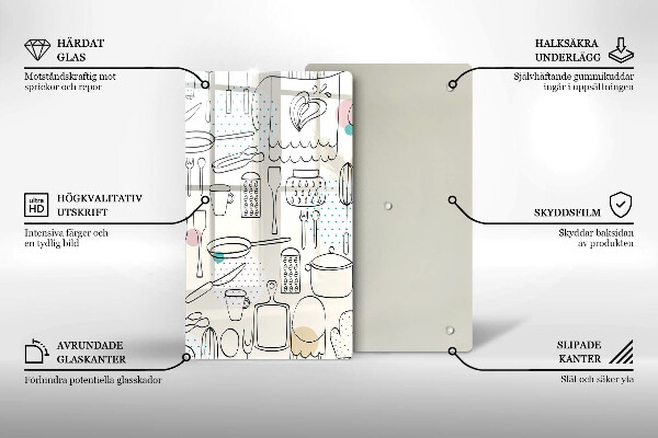 Tagliere in vetro temperato Accessori per la cucina