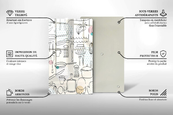 Tagliere in vetro temperato Accessori per la cucina