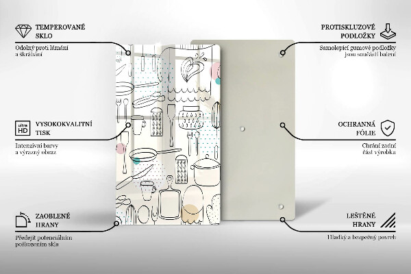 Tagliere in vetro temperato Accessori per la cucina
