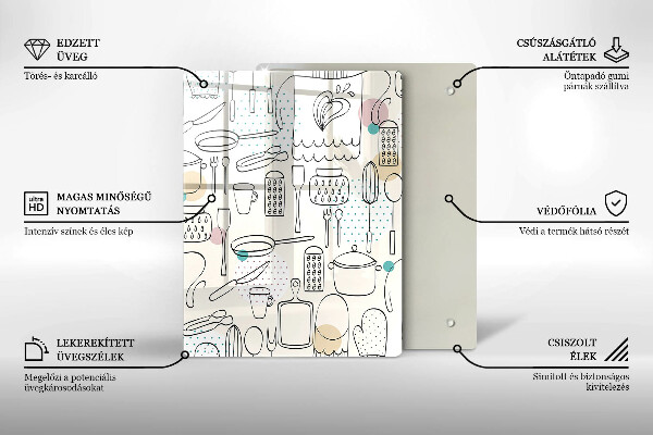 Tagliere in vetro temperato Accessori per la cucina