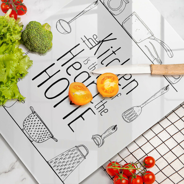 Tagliere in vetro temperato Iscrizione frase