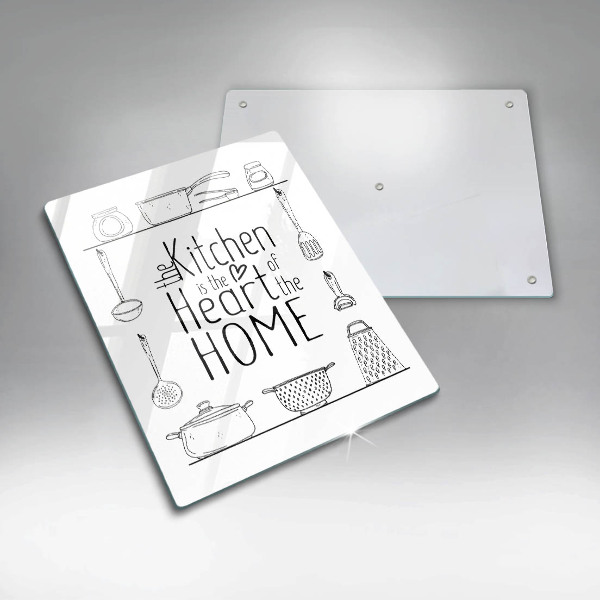 Tagliere in vetro temperato Iscrizione frase