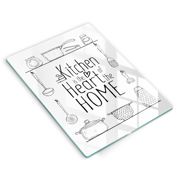 Tagliere in vetro temperato Iscrizione frase