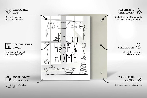 Tagliere in vetro temperato Iscrizione frase