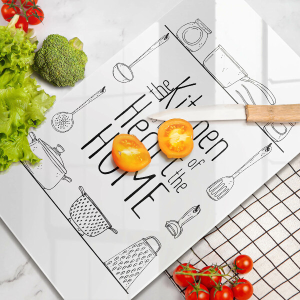 Tagliere in vetro temperato Iscrizione frase