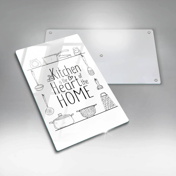 Tagliere in vetro temperato Iscrizione frase