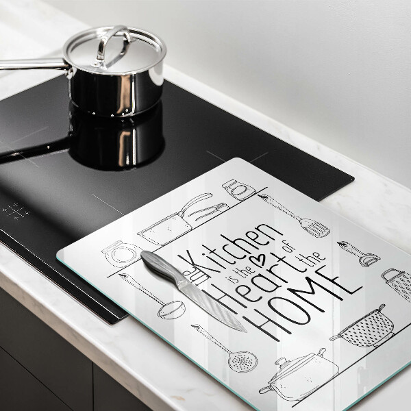 Tagliere in vetro temperato Iscrizione frase