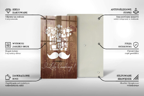 Tagliere in vetro temperato I like cooking