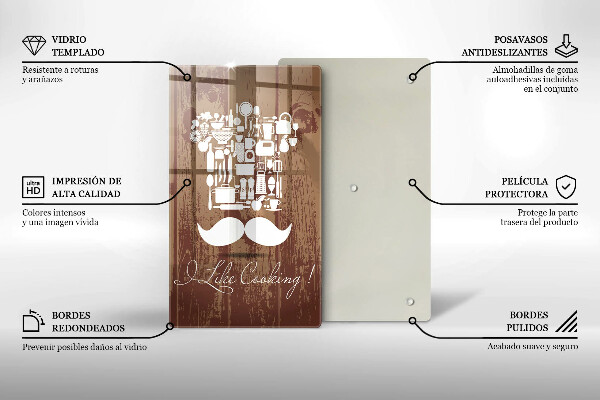 Tagliere in vetro temperato I like cooking