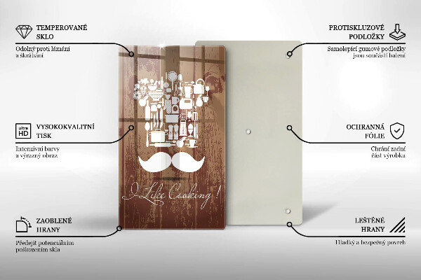 Tagliere in vetro temperato I like cooking