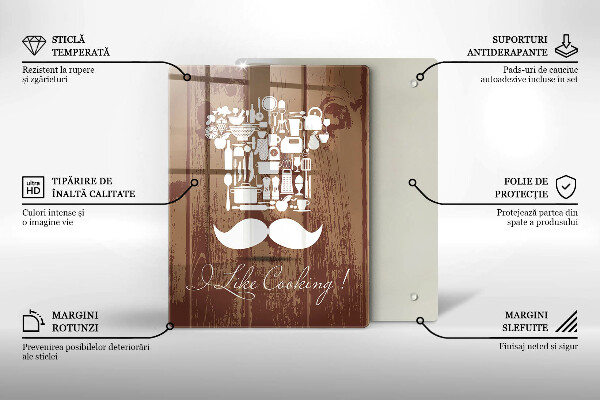 Tagliere in vetro temperato I like cooking