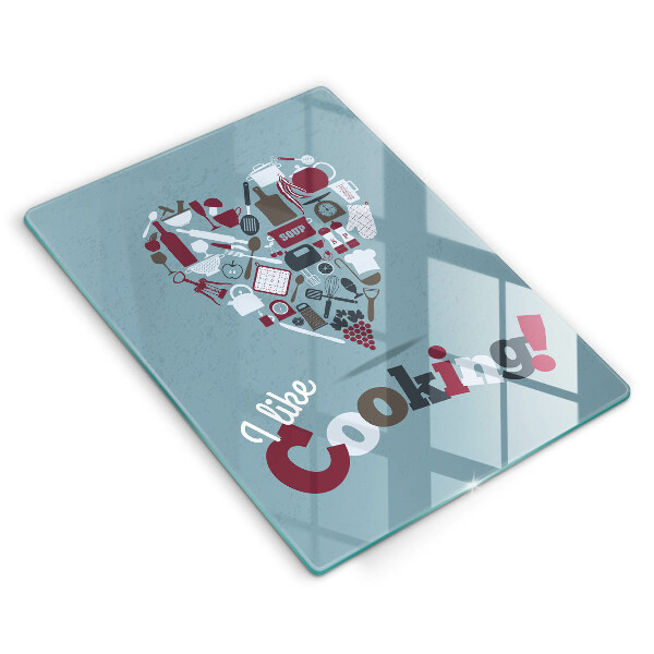 Tagliere in vetro temperato I like cooking