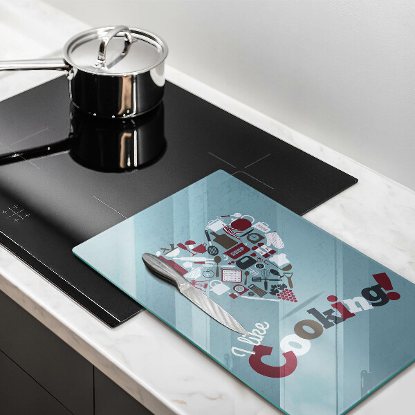 Tagliere in vetro temperato I like cooking