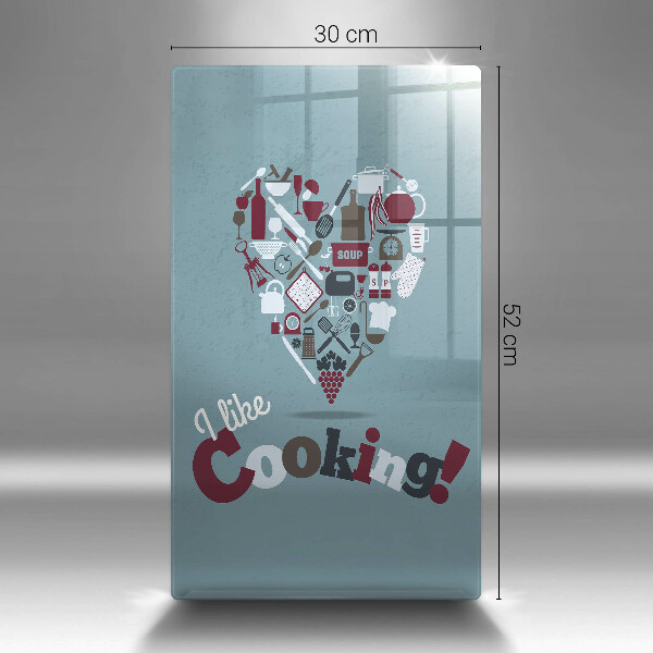 Tagliere in vetro temperato I like cooking