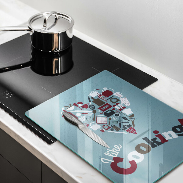 Tagliere in vetro temperato I like cooking