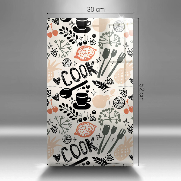 Tagliere in vetro temperato Motivo della cucina dei cartoni animati