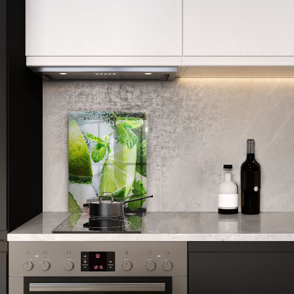 Tagliere in vetro temperato Acqua con lime e ghiaccio