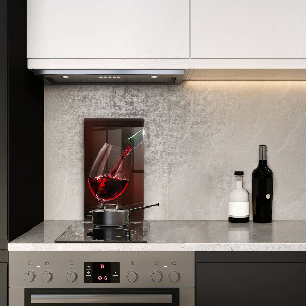 Tagliere in vetro temperato Un bicchiere di vino