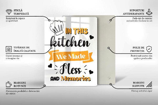 Tagliere in vetro temperato In this kitchen we made mess and memories