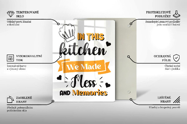 Tagliere in vetro temperato In this kitchen we made mess and memories