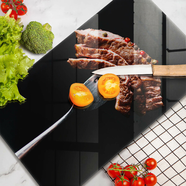 Tagliere in vetro temperato Carne su una forchetta