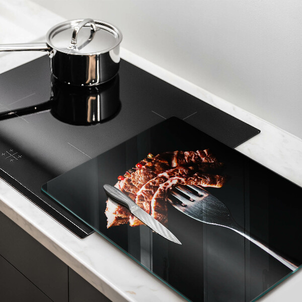 Tagliere in vetro temperato Carne su una forchetta