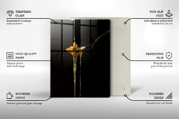 Tagliere in vetro temperato Un cucchiaino di miele