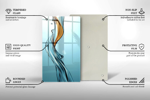 Tagliere in vetro temperato Getto d'acqua