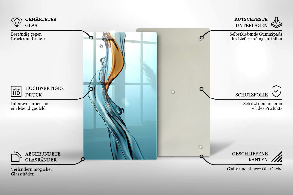 Tagliere in vetro temperato Getto d'acqua