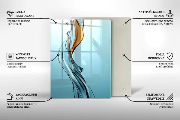 Tagliere in vetro temperato Getto d'acqua