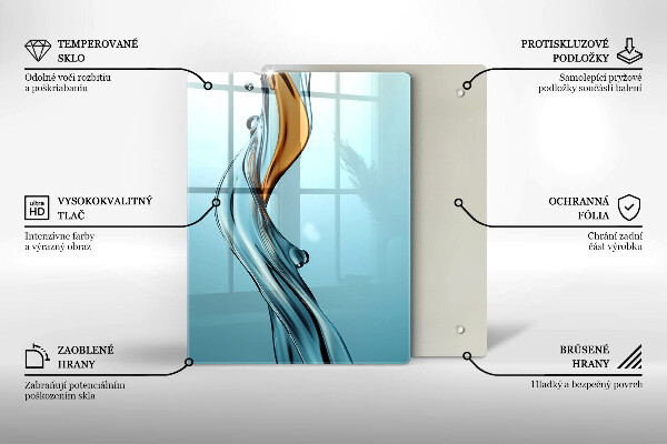 Tagliere in vetro temperato Getto d'acqua