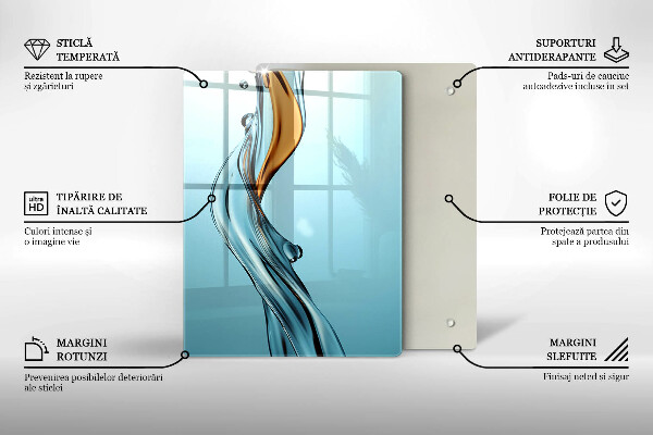 Tagliere in vetro temperato Getto d'acqua