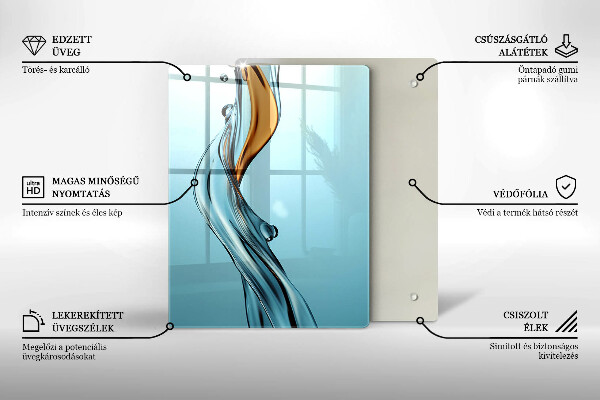 Tagliere in vetro temperato Getto d'acqua