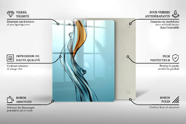 Tagliere in vetro temperato Getto d'acqua