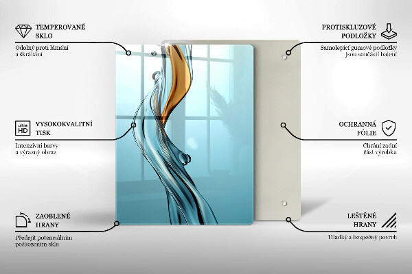 Tagliere in vetro temperato Getto d'acqua