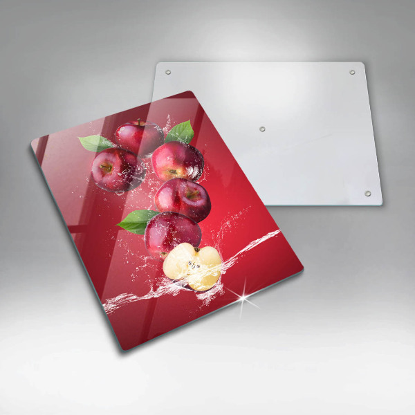 Tagliere in vetro temperato Mele sugose in acqua