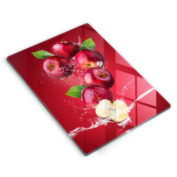 Tagliere in vetro temperato Mele sugose in acqua