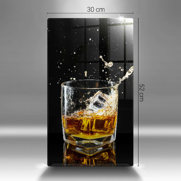 Tagliere in vetro temperato Un bicchiere di whisky