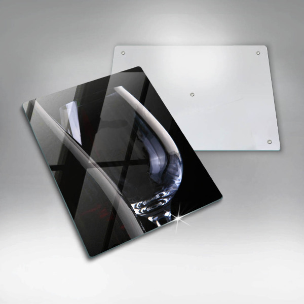 Tagliere in vetro temperato Bicchiere e bottiglia